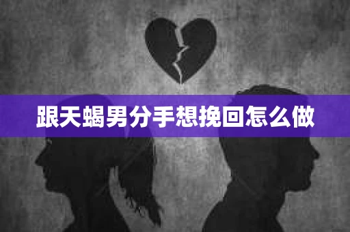 跟天蝎男分手想挽回怎么做