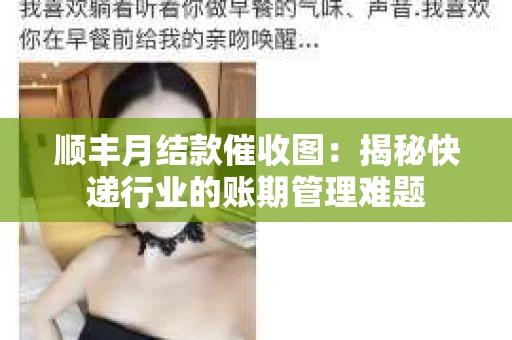 顺丰月结款催收图：揭秘快递行业的账期管理难题