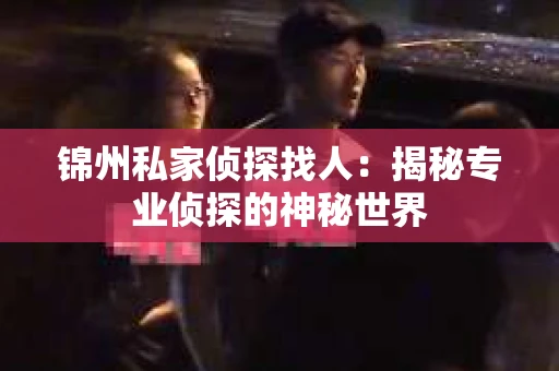 锦州私家侦探找人：揭秘专业侦探的神秘世界