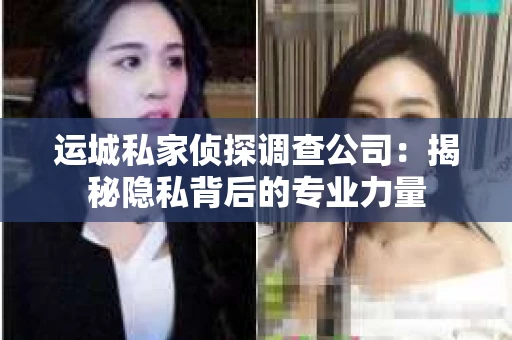 运城私家侦探调查公司：揭秘隐私背后的专业力量