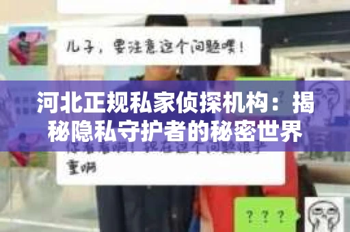 河北正规私家侦探机构：揭秘隐私守护者的秘密世界