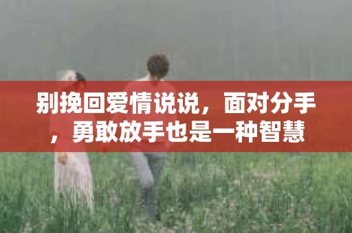 别挽回爱情说说，面对分手，勇敢放手也是一种智慧